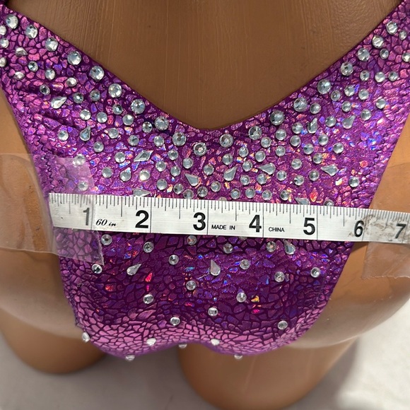 Npc competition purple figure suit 34B cup small bottoms handmade new - Picture 5 of 6